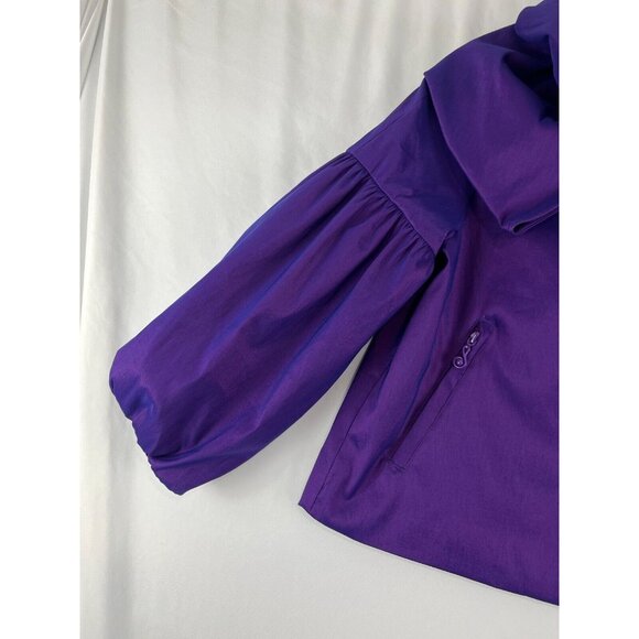 Samuel Dong Cropped Dress Jacket Womens Size S Iridescent Ruffles Music Note Zip - Picture 3 of 16